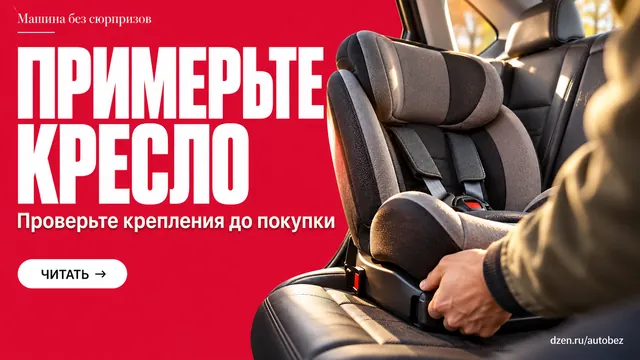 Почему своё детское кресло стоит примерить к машине до сделки