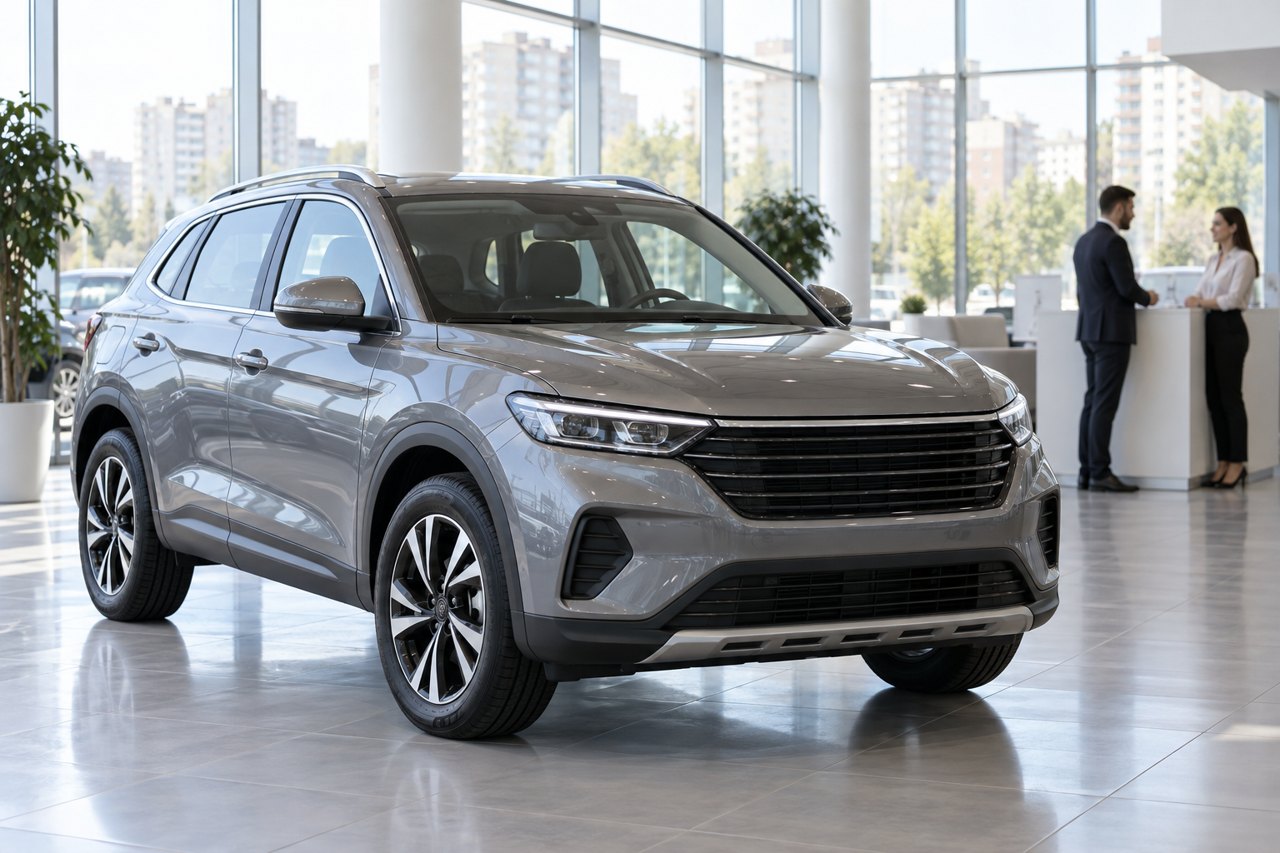 Новый автомобиль в автосалоне