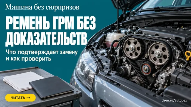 «Ремень ГРМ недавно меняли»: что подтверждает замену и что делать, если документов нет