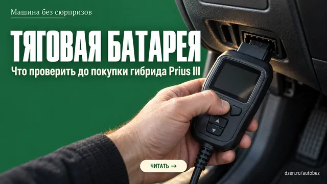 Как проверить тяговую батарею Prius III, если продавец уверяет, что она ещё десять лет проездит?