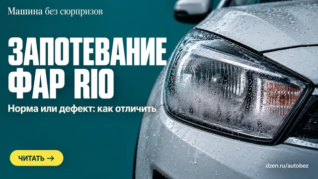 Как отличить безобидный туман в фаре Rio от скрытого дефекта?